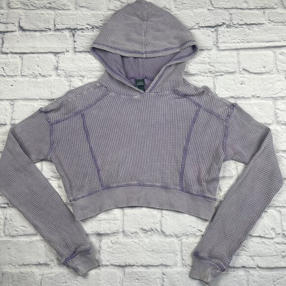 J1582 Wild Fable Purple Crop Top Waffle Knit Size Small - Picture 1 of 6